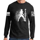 Fighter Silhouette Long Sleeve T-shirt Style001