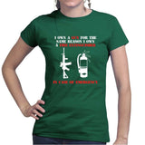I Own A Gun Ladies T-shirt