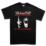 I Own A Gun Men's T-shirt Style001