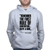First Rule of Gunfight Mens Hoodie