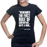 First Rule of Gunfight Ladies T-shirt