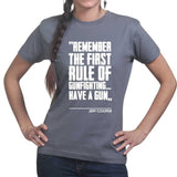 First Rule of Gunfight Ladies T-shirt Style001