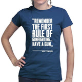 First Rule of Gunfight Ladies T-shirt Style001