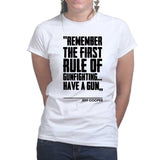 First Rule of Gunfight Ladies T-shirt Style001