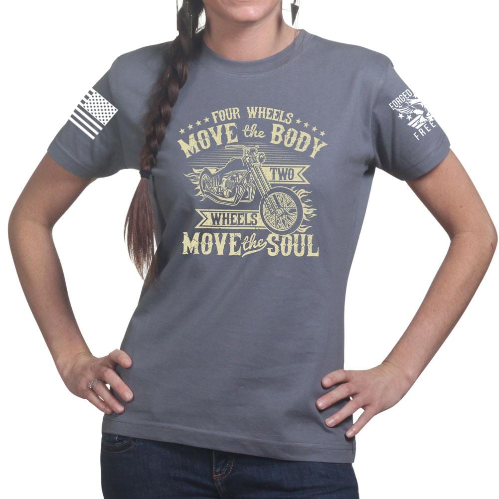 Ladies Four Wheels Move The Body T-shirt Style001