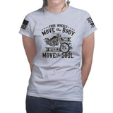 Ladies Four Wheels Move The Body T-shirt Style001