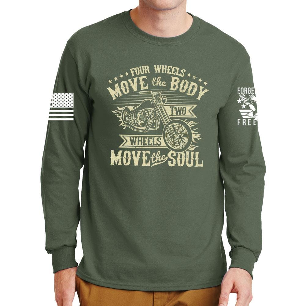 Four Wheels Move The Body Long Sleeve T-shirt Style001