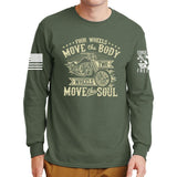 Four Wheels Move The Body Long Sleeve T-shirt Style001