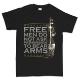 Men's Free Men Bear Arms T-shirt Style001