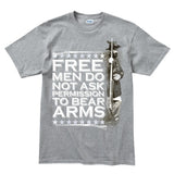 Men's Free Men Bear Arms T-shirt Style001