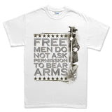 Men's Free Men Bear Arms T-shirt Style001