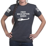Free Helicopter Rides Ladies T-shirt Style001