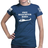Free Helicopter Rides Ladies T-shirt Style001