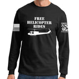 Free Helicopter Rides Long Sleeve T-shirt Style001