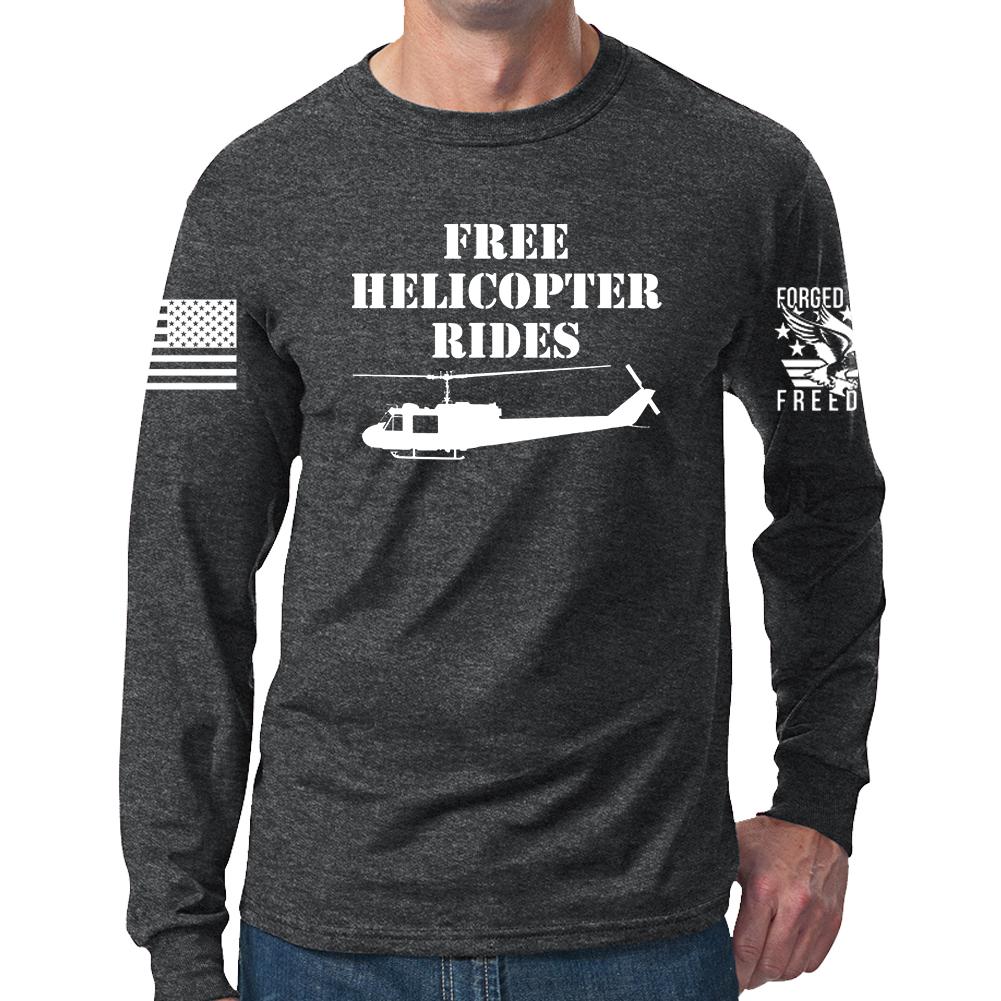 Free Helicopter Rides Long Sleeve T-shirt Style001