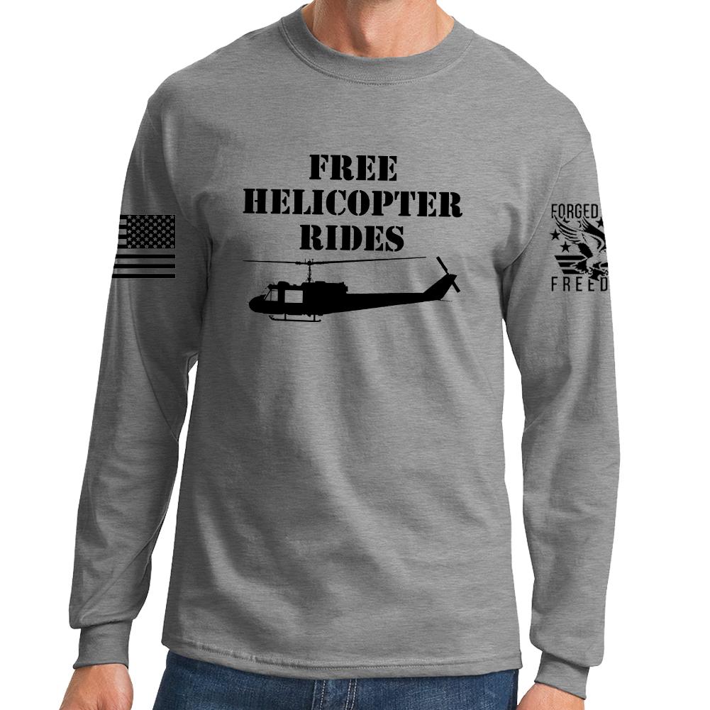 Free Helicopter Rides Long Sleeve T-shirt Style001