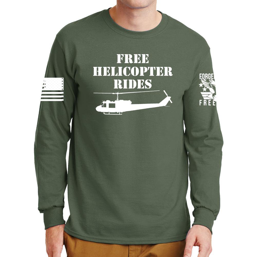 Free Helicopter Rides Long Sleeve T-shirt Style001