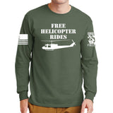 Free Helicopter Rides Long Sleeve T-shirt Style001