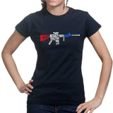 A Well Regulated Militia Rifle Ladies T-shirt Style001