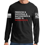Freedom and Fatherhood Long Sleeve T-shirt Style001