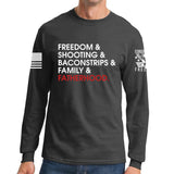 Freedom and Fatherhood Long Sleeve T-shirt Style001