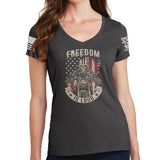 Ladies Freedom is Loud V-Neck T-shirt