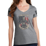 Ladies Freedom is Loud V-Neck T-shirt Style001