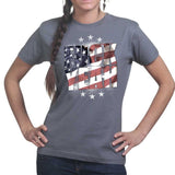 Ladies F**K Yeah American Flag T-shirt Style001