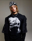 Neniom Screamo Garment-Dyed Boxy Tee Streetwear Y2K Style001
