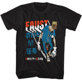 Guilty Gear - Faust - Black Front Print Short Sleeve Solid Adult T-Shirt