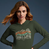 grace & truth Womens Hooded T-Shirt Godâ€™s Love