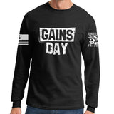 Gains Day Long Sleeve T-shirt Style001
