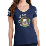 Ladies Send IT V-Neck T-shirt Style001