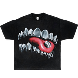 Neniom Grillz Unhappy Tablet Boxy Garment-Dyed Shirt Streetwear Y2K