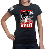 Ladies NIET Grumpy Russian Cat T-shirt Style001