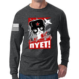 NIET Grumpy Russian Cat Long Sleeve T-shirt Style001