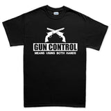 Men's Gun Control Using Both Hands T-shirt Style001