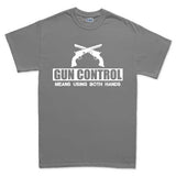 Men's Gun Control Using Both Hands T-shirt Style001