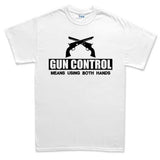Men's Gun Control Using Both Hands T-shirt Style001