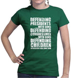 Armed Defence Irony Ladies T-shirt Style001