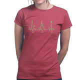 Gun Heartbeat Ladies T-shirt Style001