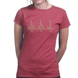 Gun Heartbeat Ladies T-shirt