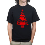 Guns Christmas Tree Mens T-shirt Style001