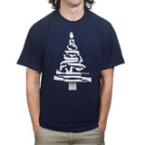 Guns Christmas Tree Mens T-shirt Style001