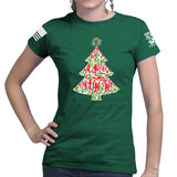2A Christmas Tree Ladies T-shirt Style001