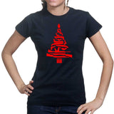Guns Christmas Tree Ladies T-shirt Style001