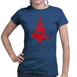 Guns Christmas Tree Ladies T-shirt Style001