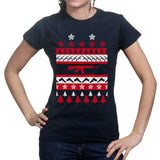 Guns Ugly Christmas Ladies T-shirt Style001