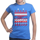 Guns Ugly Christmas Ladies T-shirt Style001