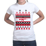 Guns Ugly Christmas Ladies T-shirt Style001